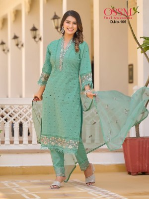 OSSM by Summer love premium cotton chikankari readymade suit catalogue at amaviexpo readymade suit catalogs