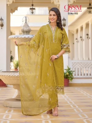 OSSM by Summer love premium cotton chikankari readymade suit catalogue at amaviexpo readymade suit catalogs