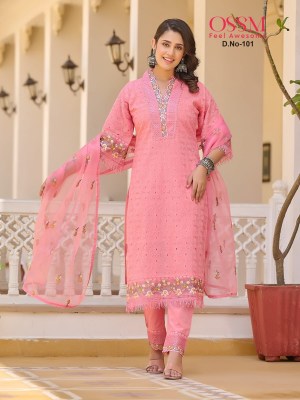 OSSM by Summer love premium cotton chikankari readymade suit catalogue at amaviexpo readymade suit catalogs