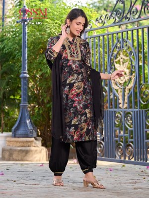 OSSM present Afghani vol 04 premium chganderi foil printed top dupatta with afghani catalogue at wholesale price readymade suit catalogs