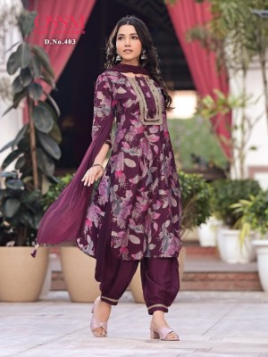 OSSM present Afghani vol 04 premium chganderi foil printed top dupatta with afghani catalogue at wholesale price readymade suit catalogs