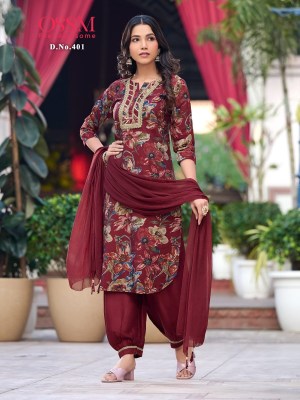 OSSM present Afghani vol 04 premium chganderi foil printed top dupatta with afghani catalogue at wholesale price readymade suit catalogs