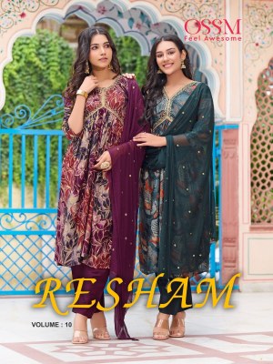 OSSM presenting alia creation by resham vol 10 Premium Chanderi Modal Foil Print kurti catalog at wholesale price  kurtis catalogs