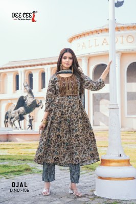 Ojal by Deecee Reyon foil printed sequence work readymade suit collection at low rate readymade suit catalogs