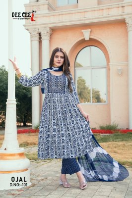 Ojal by Deecee Reyon foil printed sequence work readymade suit collection at low rate readymade suit catalogs