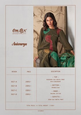 Om tex by Anivarya fancy rosemary silk digital printed unstitched dress material catalogue at wholesale rate salwar kameez catalogs