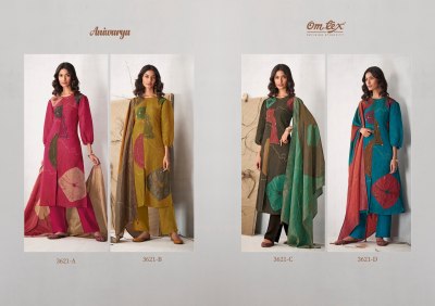 Om tex by Anivarya fancy rosemary silk digital printed unstitched dress material catalogue at wholesale rate salwar kameez catalogs