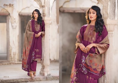 Om tex by Anukriti present Banarasi jacquard digital print with embroidered unstitched salwar suit catalogue  salwar kameez catalogs