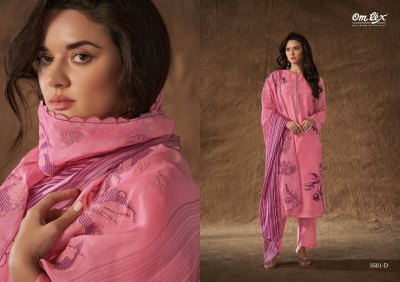 Om tex by Tasavvur dasy silk digital printed with hand work unstitched suit material catalogue at low rate salwar kameez catalogs