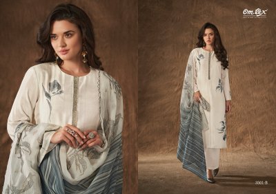 Om tex by Tasavvur dasy silk digital printed with hand work unstitched suit material catalogue at low rate salwar kameez catalogs