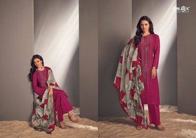 Om tex by Yara Natural crepe digital printed with hand work unstitched dress material catalogue salwar kameez catalogs