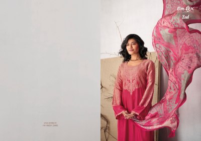 Om tex by Zeel fancy muslin jacquard fancy unstitched suit material at amaviexpo salwar kameez catalogs