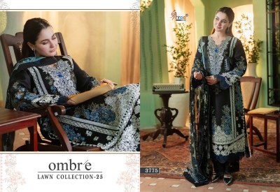 Ombrelawn 25 by Shree Fab Pure Cotton heavy embroidered Pakistani suit at affordable rate pakistani suit catalogs