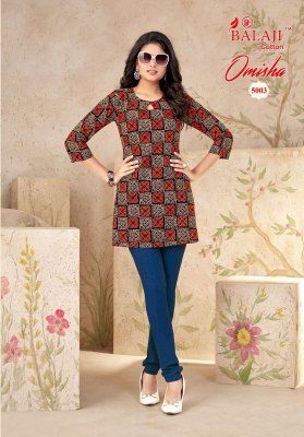  Omisha Vol 5 by Balaji fancy top heavy cotton printed top catalogue at affordable rate western wear catalogs