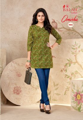  Omisha Vol 5 by Balaji fancy top heavy cotton printed top catalogue at affordable rate western wear catalogs