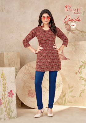  Omisha Vol 5 by Balaji fancy top heavy cotton printed top catalogue at affordable rate western wear catalogs