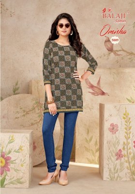  Omisha Vol 5 by Balaji fancy top heavy cotton printed top catalogue at affordable rate western wear catalogs