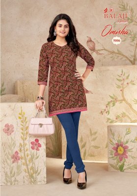  Omisha Vol 5 by Balaji fancy top heavy cotton printed top catalogue at affordable rate western wear catalogs