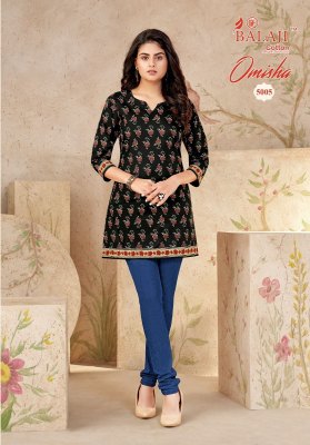  Omisha Vol 5 by Balaji fancy top heavy cotton printed top catalogue at affordable rate western wear catalogs