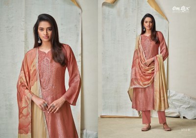 Omtex by Aleksha mayfair silk jacquard unstitched salwar suit catalogue at low rate  salwar kameez catalogs