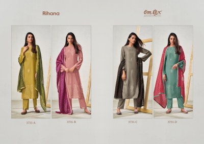 Omtex by Rihana new exclusive fancy handwork unstitched salwar suit catalogue at amaviexpo salwar kameez catalogs