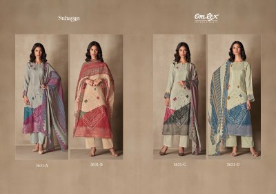 Omtex by suhagan premium muslin digital print with hand work pakisatani suit catalogue at amavi expo pakistani suit catalogs