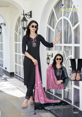 Opel vol 4 by Krissa premium reyon kurti pant and dupatta catalogue at affordable rate  readymade suit catalogs