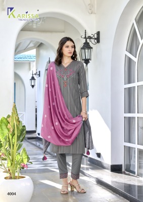 Opel vol 4 by Krissa premium reyon kurti pant and dupatta catalogue at affordable rate  readymade suit catalogs