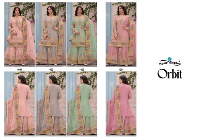 Orbit by your choice designer embroidered sharara suit catalogue at affordable rate readymade suit catalogs