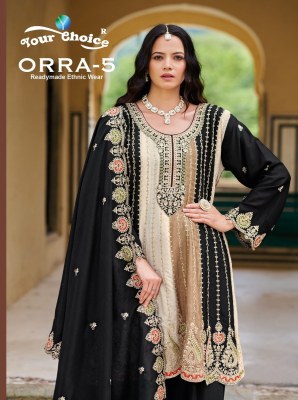 Orra 5 by Your Choice Heavy fancy Top Pant with dupatta collection  wholesale catalogs