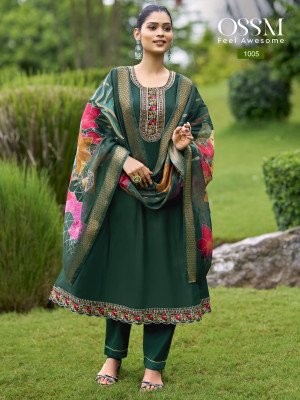 Ossam Resham Vol 02 Premium Anarkali 3pc Set with Heavy Embroidery and Chanderi Dupatta and radymade Suits Wholesale readymade suit catalogs