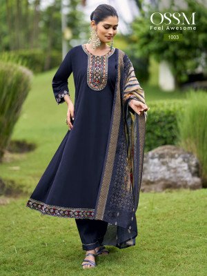 Ossam Resham Vol 02 Premium Anarkali 3pc Set with Heavy Embroidery and Chanderi Dupatta and radymade Suits Wholesale readymade suit catalogs