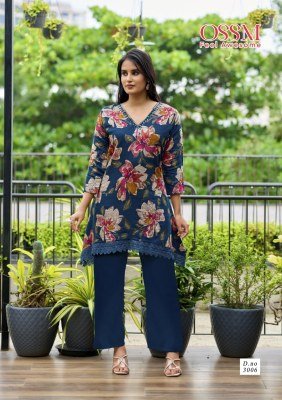 Ossm Lifestyle Vol 03 Festive Vetican Silk Print Kurti Mirror Embroidery And Lace Work Wholesale Product  kurtis catalogs