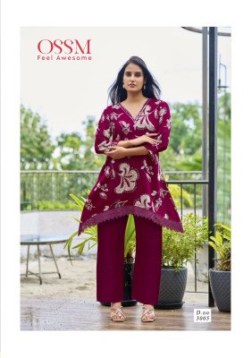 Ossm Lifestyle Vol 03 Festive Vetican Silk Print Kurti Mirror Embroidery And Lace Work Wholesale Product  kurtis catalogs
