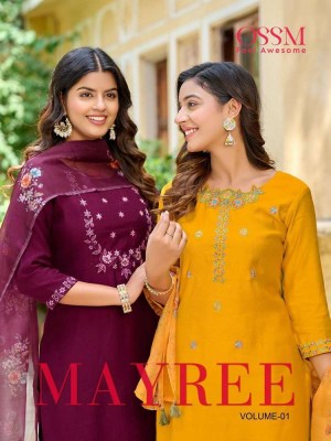 Ossm Mayree Premium  Fancy 3pc Collection Surat Market Ossm Kurti catalogue