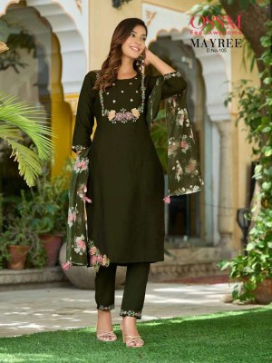 Ossm Mayree Premium  Fancy 3pc Collection Surat Market kurtis catalogs