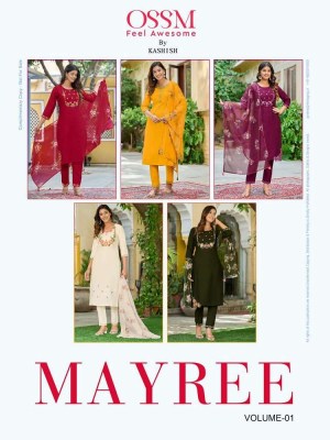 Ossm Mayree Premium  Fancy 3pc Collection Surat Market kurtis catalogs