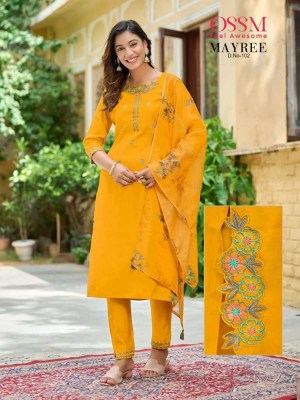 Ossm Mayree Premium  Fancy 3pc Collection Surat Market kurtis catalogs