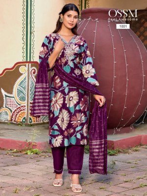 Ossm Muskan Vol 09 Embroidered Suit with Vetican Foil Print And Chanderi Jacquard Dupatta Wholesale kurtis catalogs