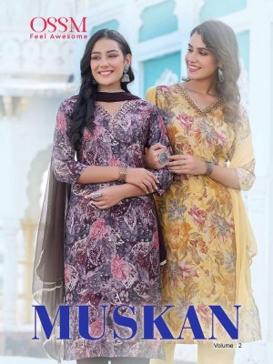 Ossm Muskan Vol 2 Premium Collection V Neck Kurti catalogue wholesale rate Surat  Ossm Kurti catalogue