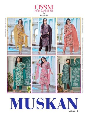 Ossm Muskan Vol 2 Premium Collection V Neck Kurti catalogue wholesale rate Surat  kurtis catalogs