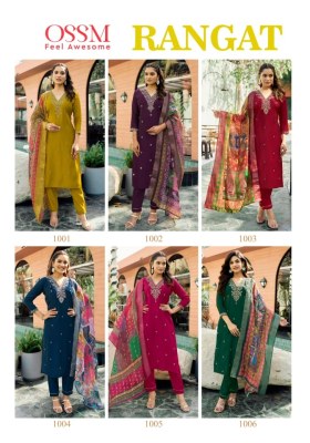 Ossm Rangat Viscos Roman Silk Readymade Suits wholesale  readymade suit catalogs