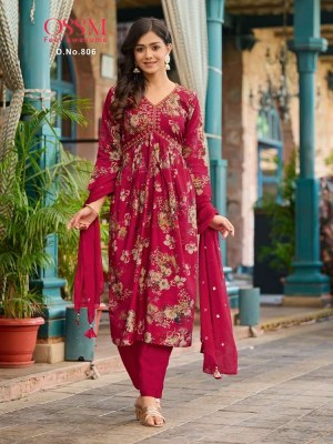 Ossm Resham Vol 8 Alia Cut Top Bottom Dupatta Set Wholesale Kurti catalogue  kurtis catalogs