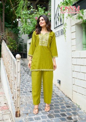 Ossm Vama Vol 03 Luxury Viscose Vetican Silk Co-ord Set Heavy Embroidery And Pockets Wholesale co ord set catalogs