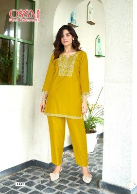 Ossm Vama Vol 03 Luxury Viscose Vetican Silk Co-ord Set Heavy Embroidery And Pockets Wholesale co ord set catalogs