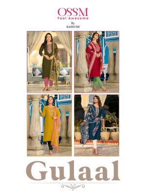 Ossm by Gulaal premium collection of kurti pant and dupatta catalogue at affordable rate readymade suit catalogs