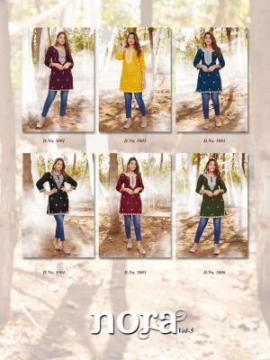 Ossm by Nora vol 06 heavy reyon embroidered short top catalogue at low rate western wear catalogs