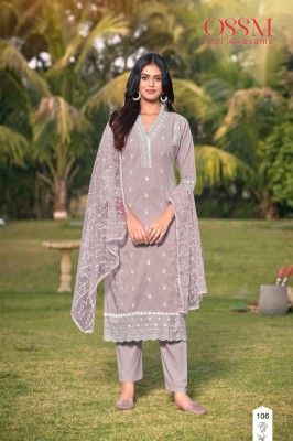 Ossm by Summer Style premium cotton embroidered readymade suit catalogue at affordable rate readymade suit catalogs