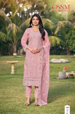 Ossm by Summer Style premium cotton embroidered readymade suit catalogue at affordable rate readymade suit catalogs