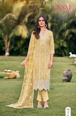 Ossm by Summer Style premium cotton embroidered readymade suit catalogue at affordable rate readymade suit catalogs